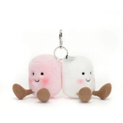 Jellycat Amuseables Pair Of Marshmallows Bag Charm 15cm X 11cm X 5cm