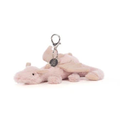 Jellycat Rose Dragon Bag Charm 12 X 8 X 22 Cm