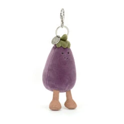 Jellycat Vivacious Vegetable Aubergine Bag Charm 17 X 5 X 5 Cm